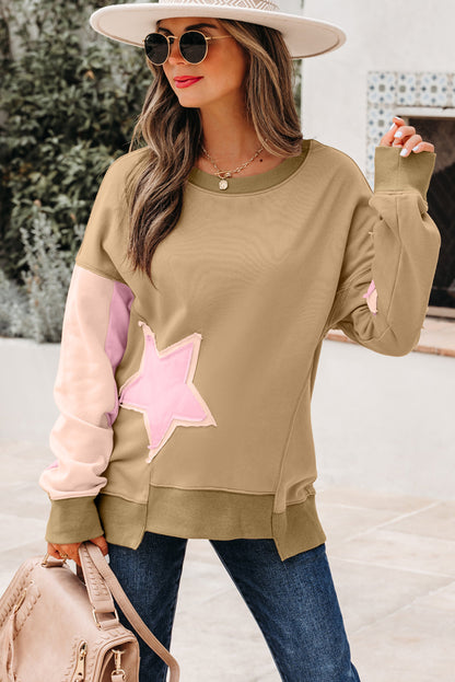 Threaded Pear Bern Hem Drop Shoulder Sweatshirt