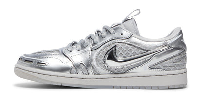 Air Jordan Women's Retro 1 Mm Low V3 'Method Of Make Metallic Silver' Sneakers