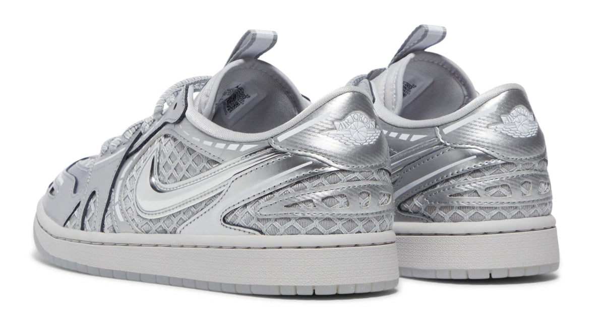 Air Jordan Women's Retro 1 Mm Low V3 'Method Of Make Metallic Silver' Sneakers