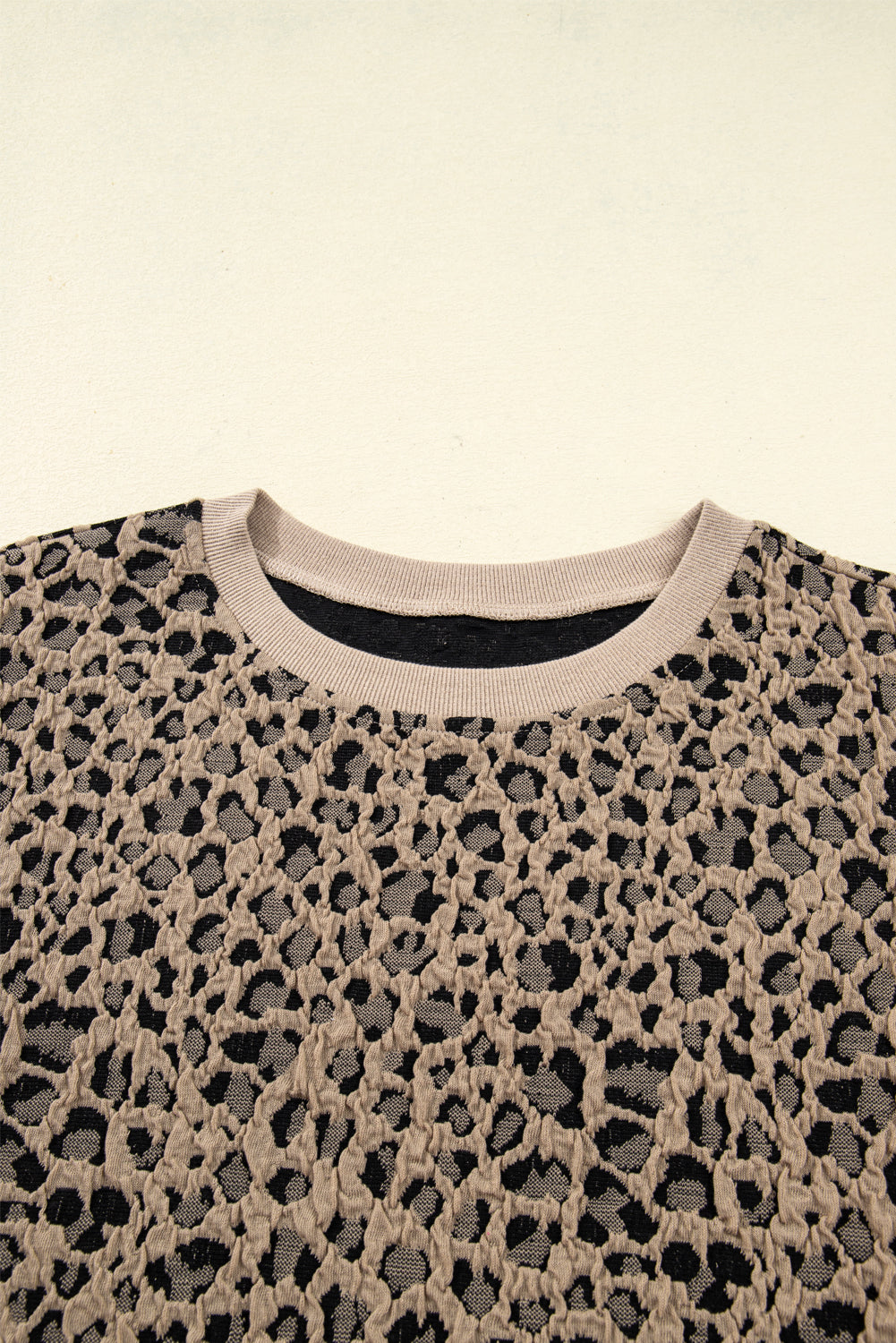 Threaded Pear Amaya Textured Ribbed Trim Long Sleeve PLUS Top