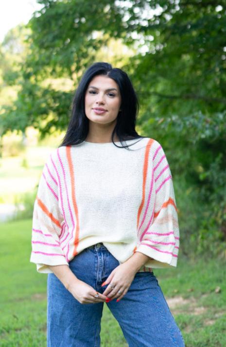 Threaded Pear Hayley Wide Sleeve Sweater