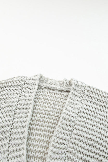 Threaded Pear Oakley Shoulder Puff Sleeve Cardigan