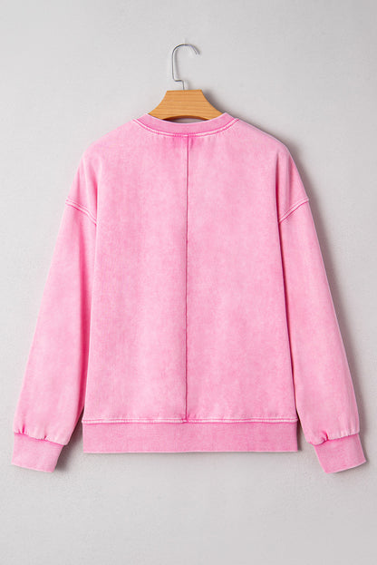 Threaded Pear Brinley Drop Shoulder Loose Sweatshirt