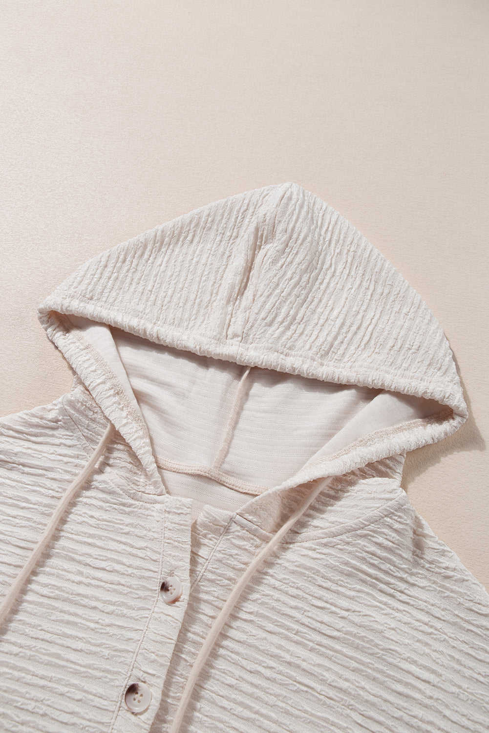 Threaded Pear Madison Textured Drawstring Henley Hoodie