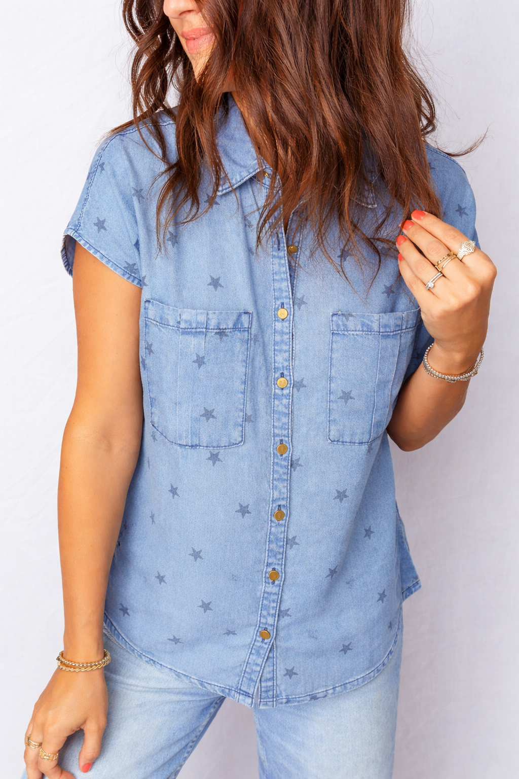 Threaded Pear Phoebe Chest Short Sleeve Shirt