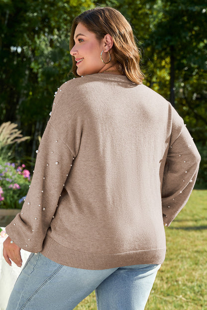 Threaded Pear Alessia Plus Size Pearled Sweater