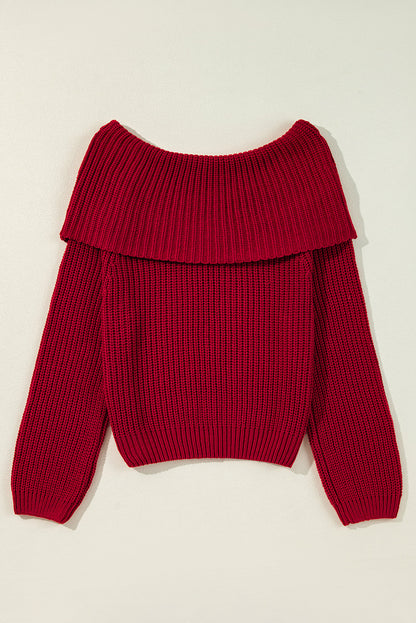 Threaded Pear Eleanor the Shoulder Knit Sweater