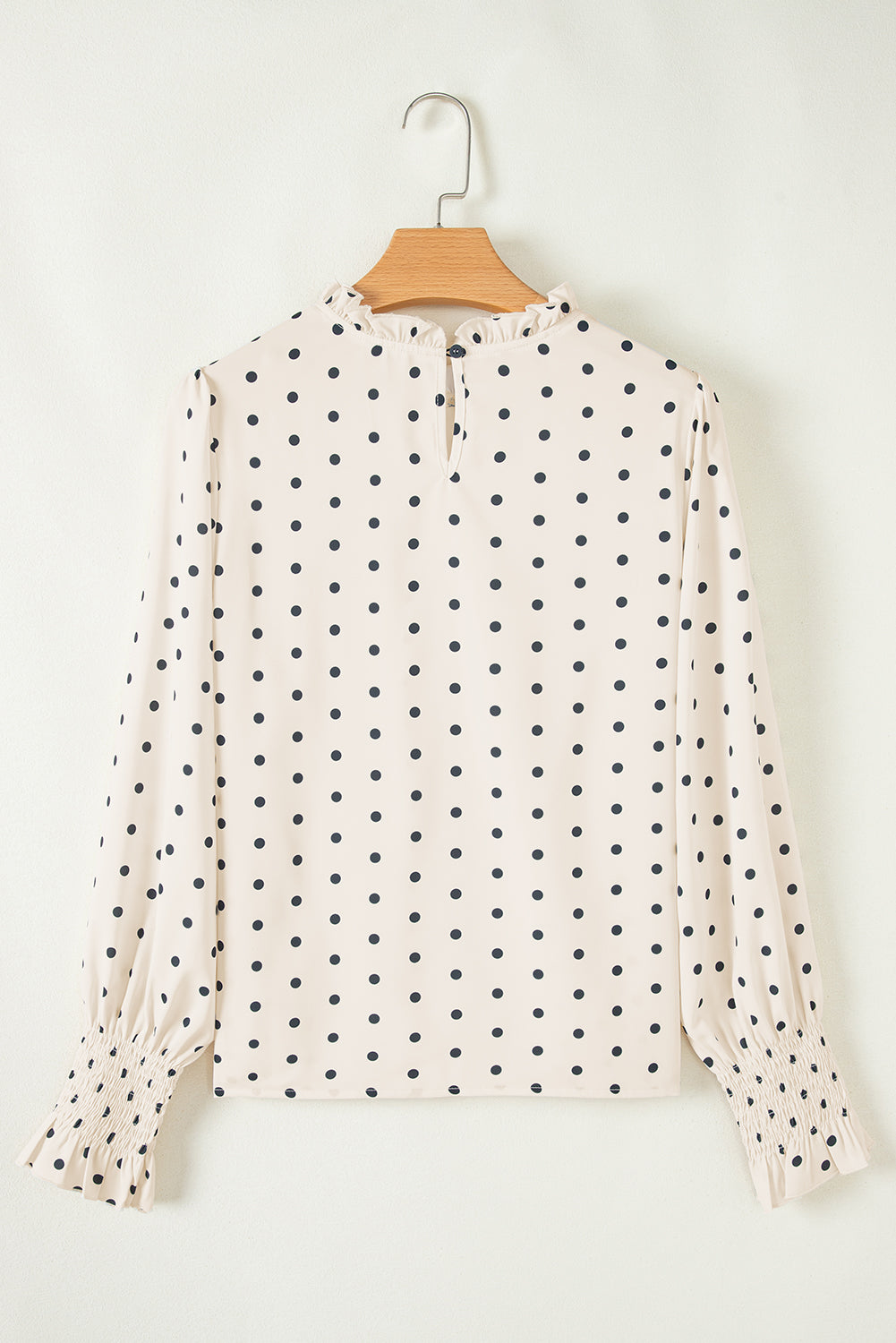 Threaded Pear Catalina Polka Dot Lantern Sleeve Blouse