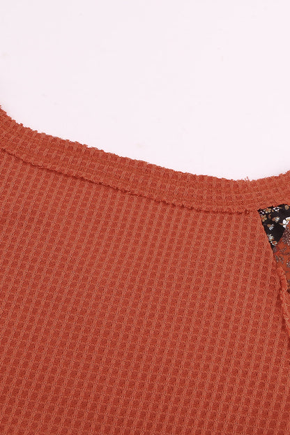 Threaded Pear Karina Eyelet thermal Knit Top
