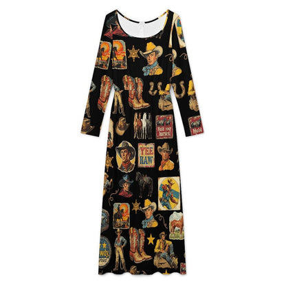 Baha Ranch Vintage Cowboy Collage Western Jumpsuit