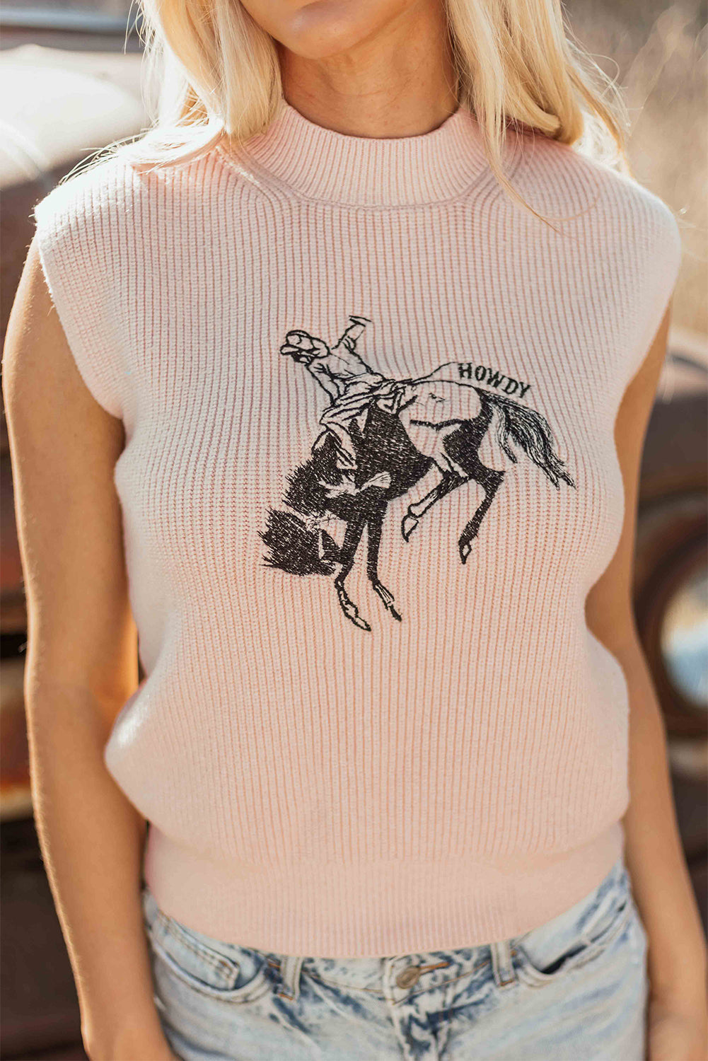 Threaded Pear Lydia High Short Sleeve Sweater