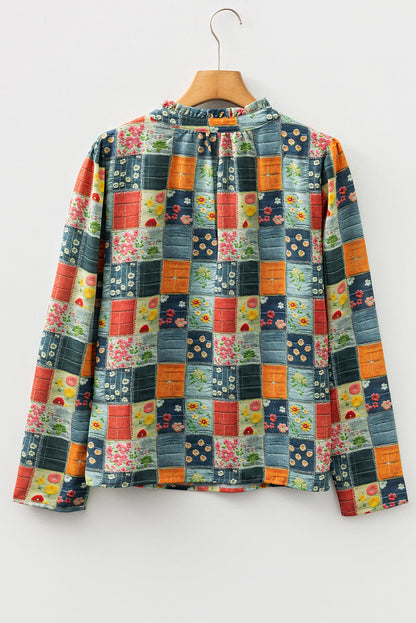 Threaded Pear Sarajana Half Placket Collared Blouse