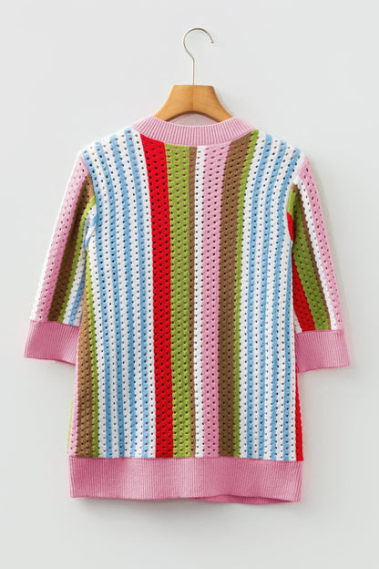 Threaded Pear Alora Knit Short Sleeve Sweater