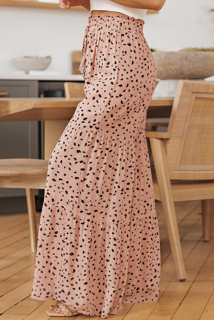 Threaded Pear Analia Leg Dalmatian Palazzo Pants