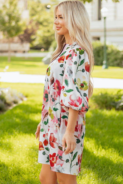 Threaded Pear Aliya Half Sleeve Shift Dress