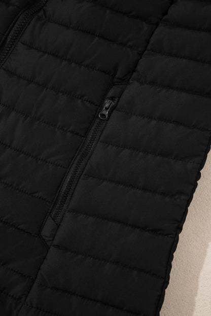 Threaded Pear Harper Quilted Zipped Puffer Vest