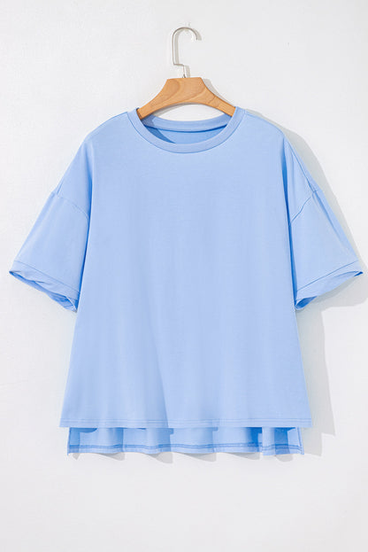 Threaded Pear Ayra Loose Half Sleeve Hi Low Hem Top