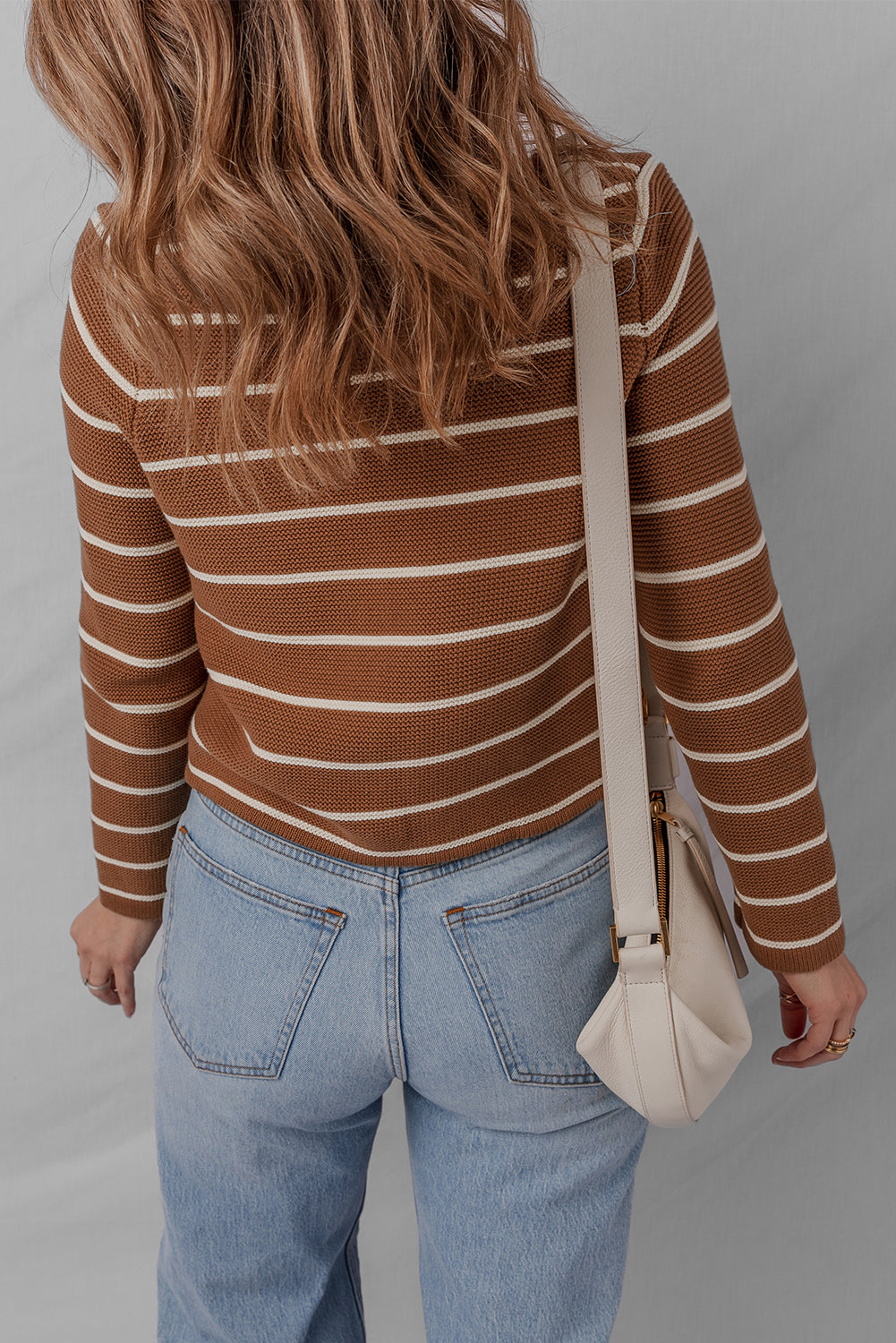 Threaded Pear Lilly Striped Knit Cardigan Sweater