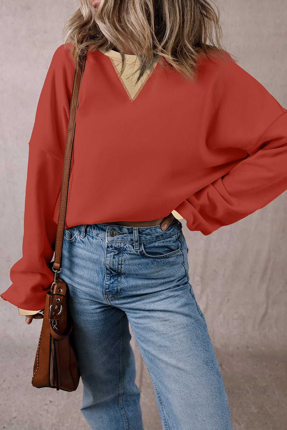 Threaded Pear Abigail Drop Shoulder Oversized Sweatshirt