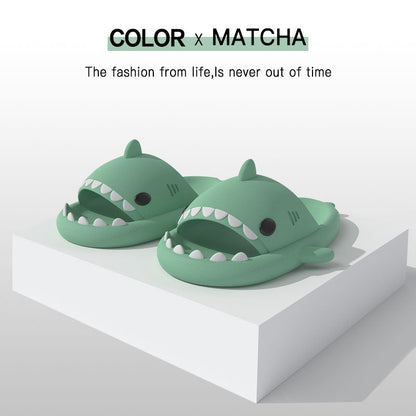 Funny Shark Cartoon Slides for Adults | Indoor & Outdoor Thick Sole Shark Slippers | Non-Slip EVA Cloud Slides for Men & Women