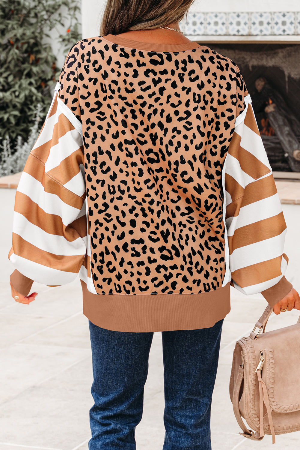 Threaded Pear Margot Casual Sweatshirt with Slits