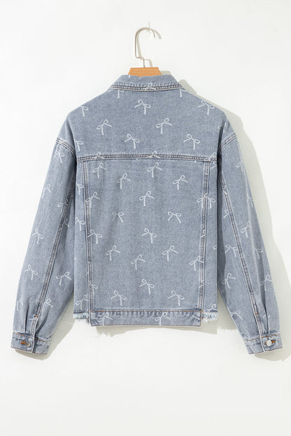 Threaded Pear Amelia Wash Raw Hem Jacket