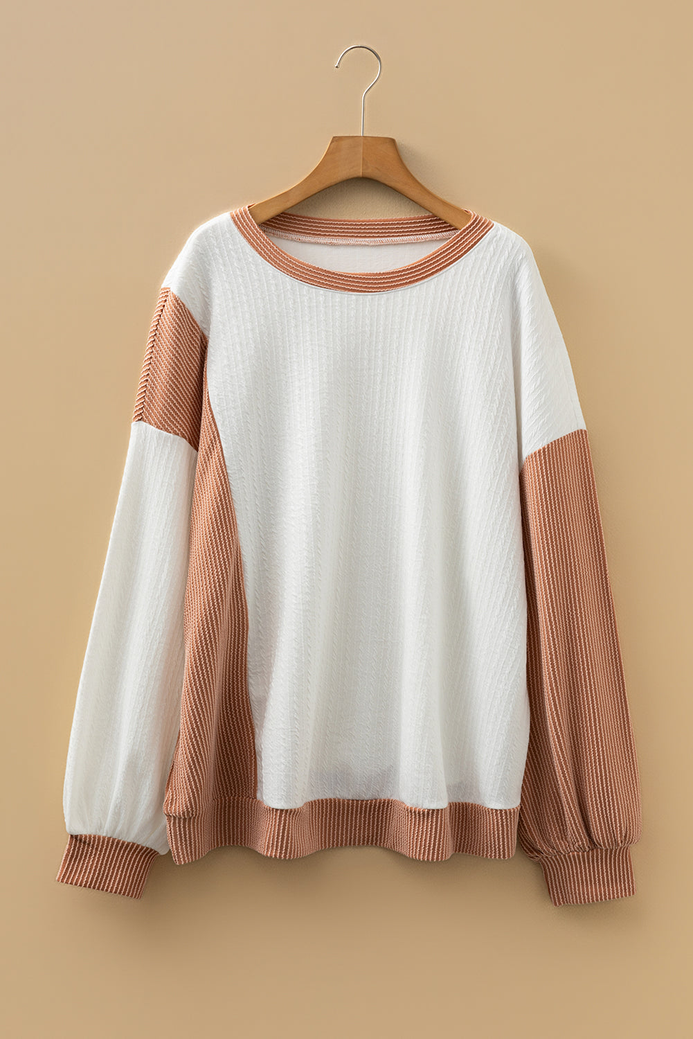 Threaded Pear Romy Color Block Knit PLUS Top