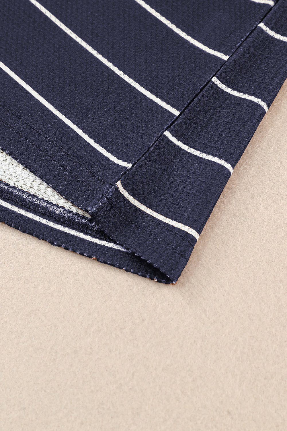 Threaded Pear Simone Henley Waffle Knit Top