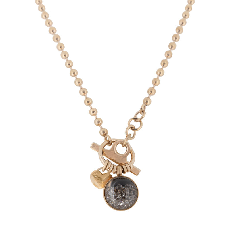 Necklace Rose Gold Storm Crystal Ball