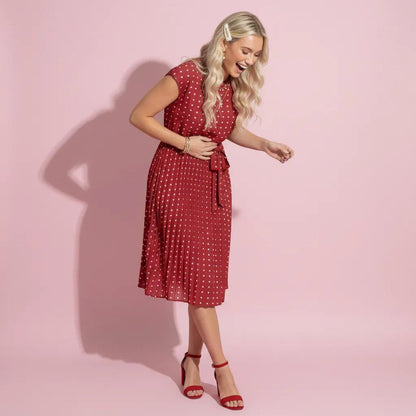 Polka Dot Cap Sleeve Dress
