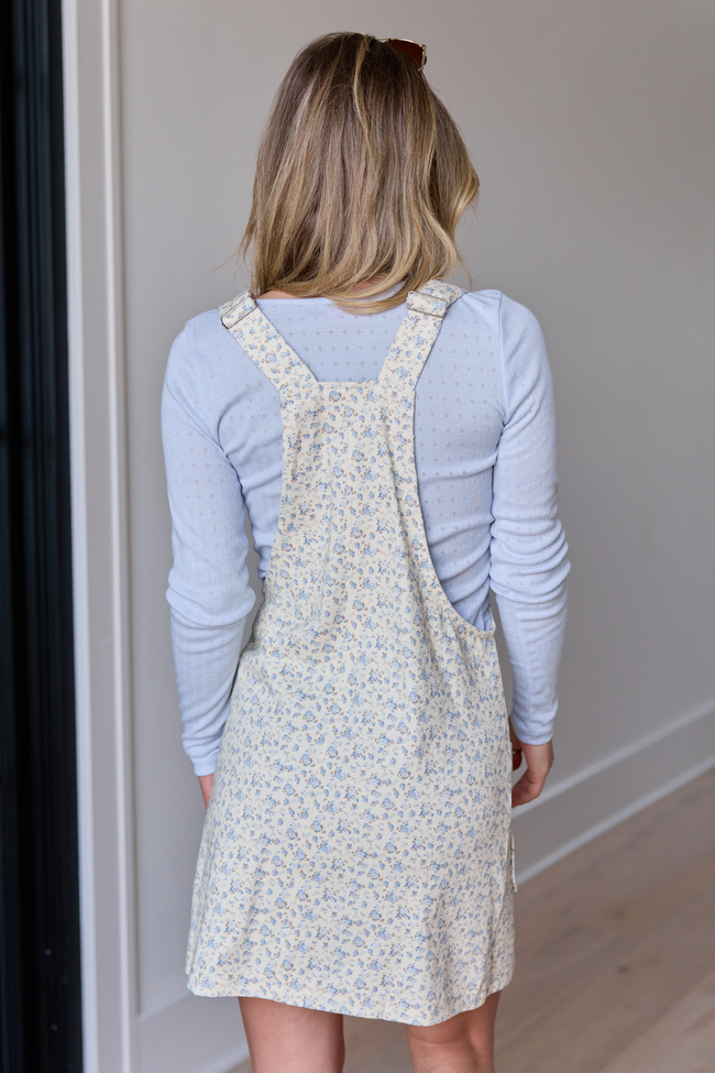 Chase Blue Floral Overall Dress