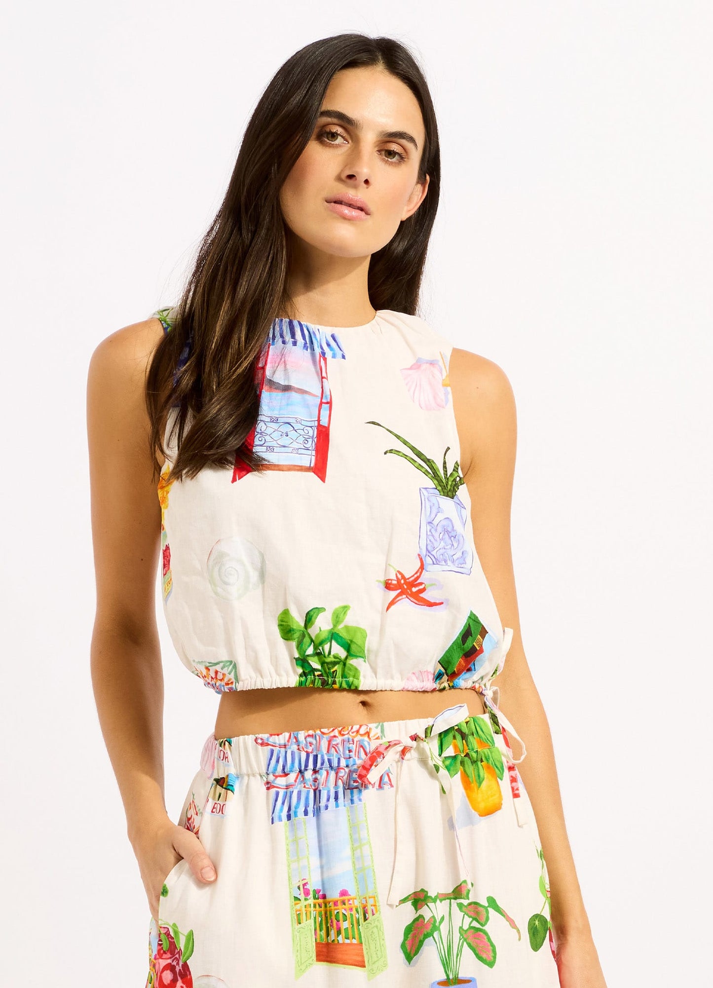 La Boca Drawcord Waist Top