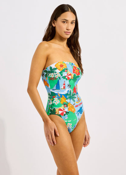 Viva Vacation DD Bandeau One Piece Swimsuit