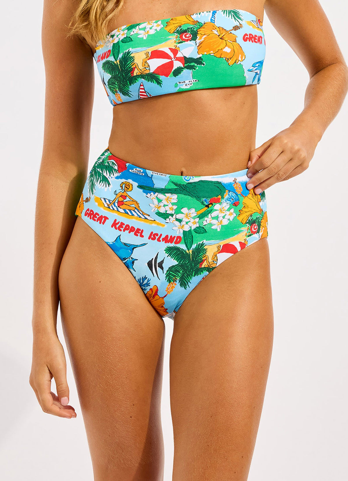 Viva Vacation High Waisted Bikini Bottom
