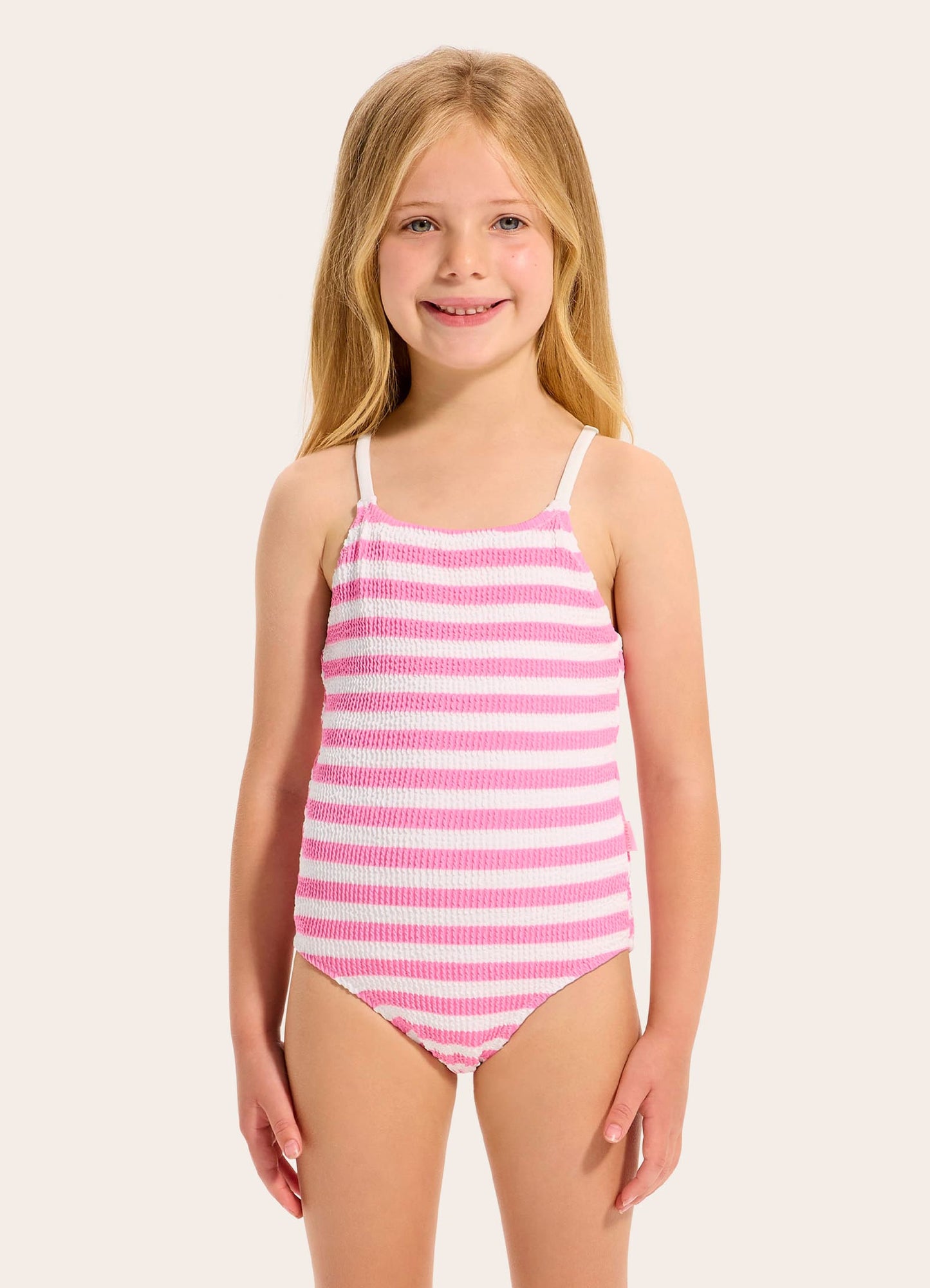 Texture One Piece Swimsuit