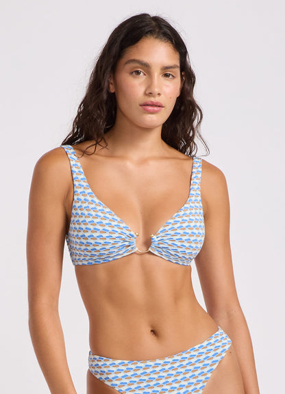 Mala Ring Front Triangle Bikini Top