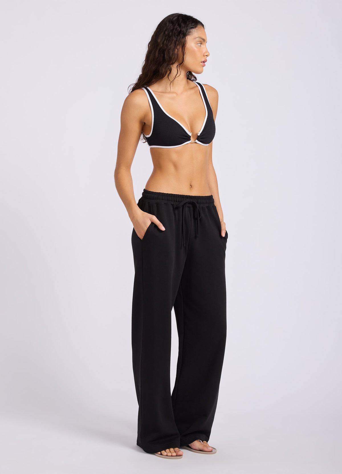 French Terry Wide Leg Pant