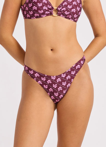 Batik Bloom High Cut Bikini Bottom