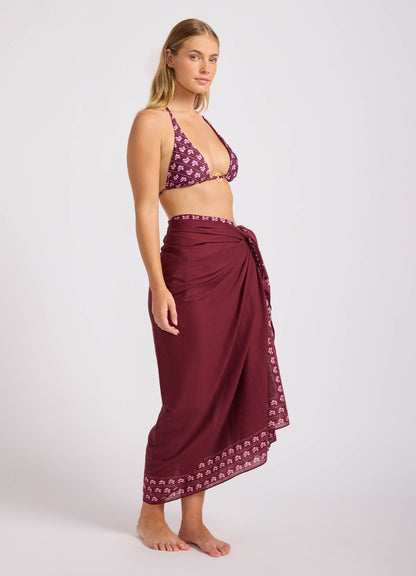 Batik Bloom Woodblock Sarong