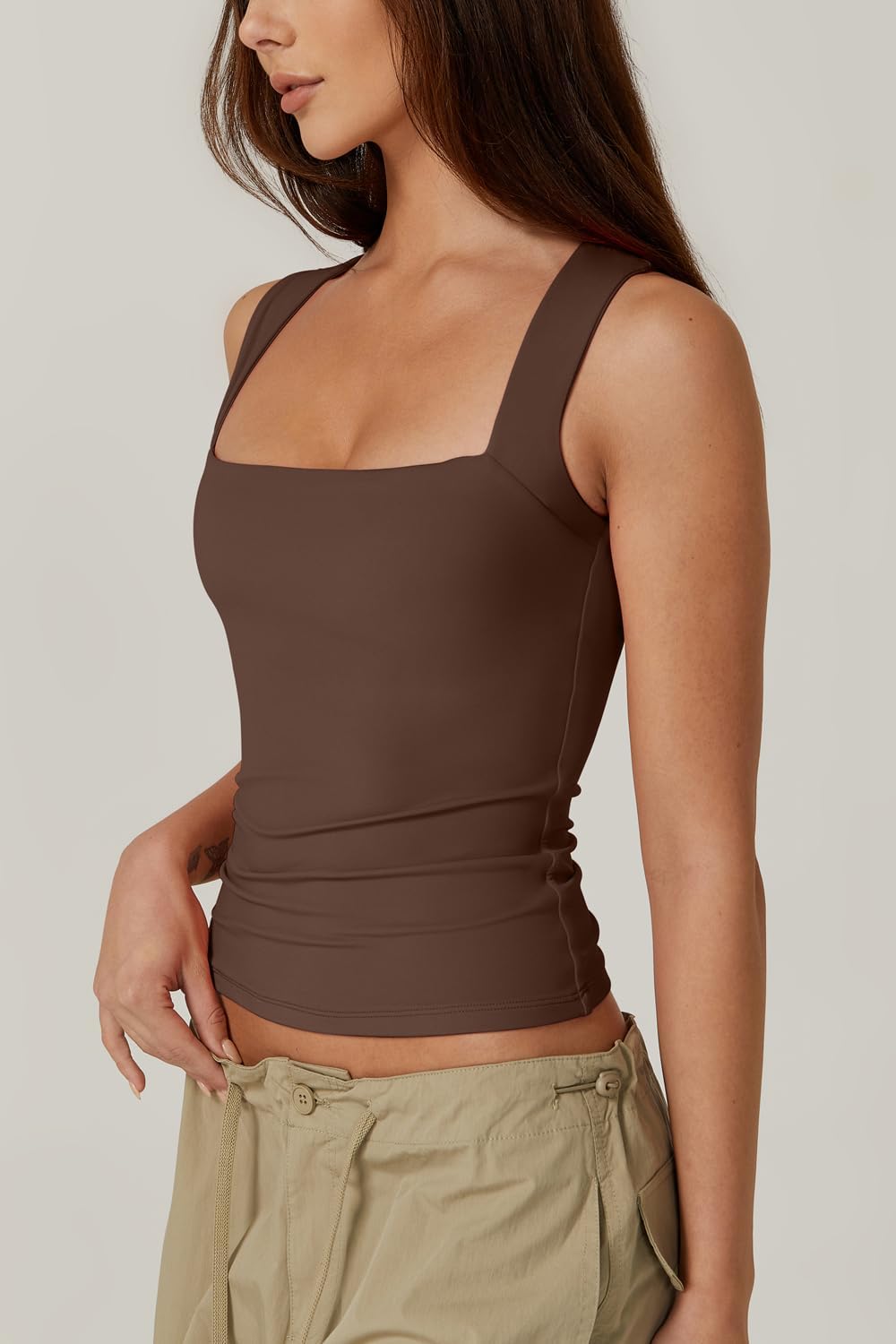 ✨Women's Square Neck Sleeveless Double-Layer Tank Tops