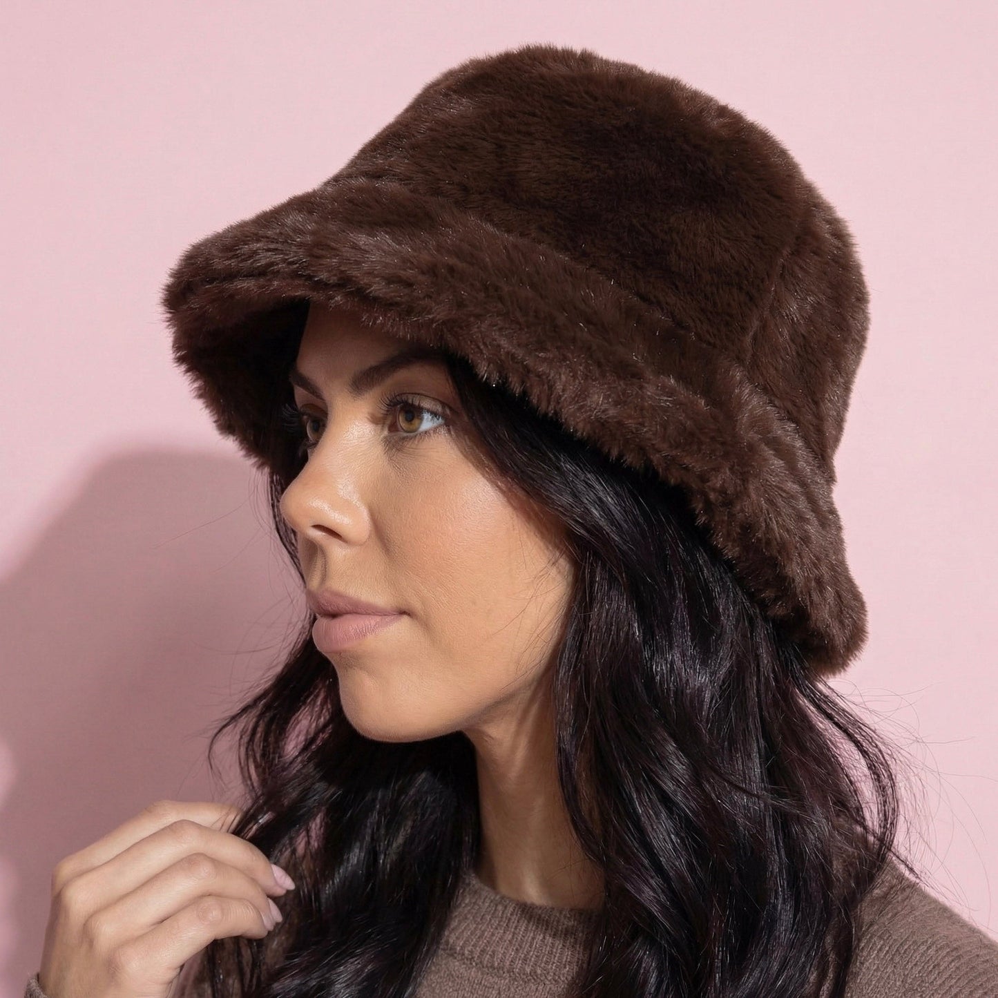 Anna-Kaci Women's Plush Furry Bucket Hat with Soft Cozy Lining