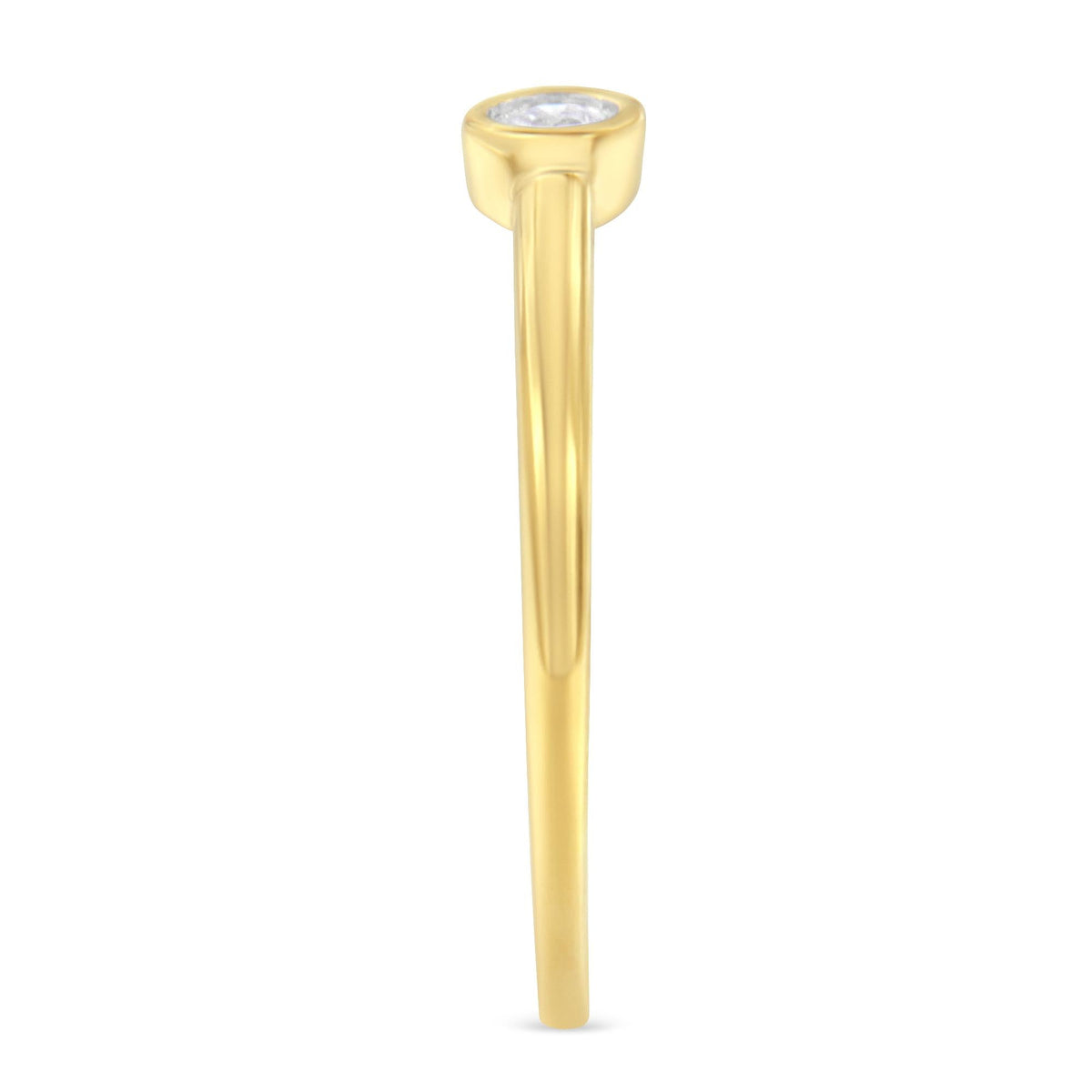 14K Yellow Gold Plated .925 Sterling Silver Miracle Set Diamond Ring (1/20 Cttw, J-K Color, I1-I2 Clarity)
