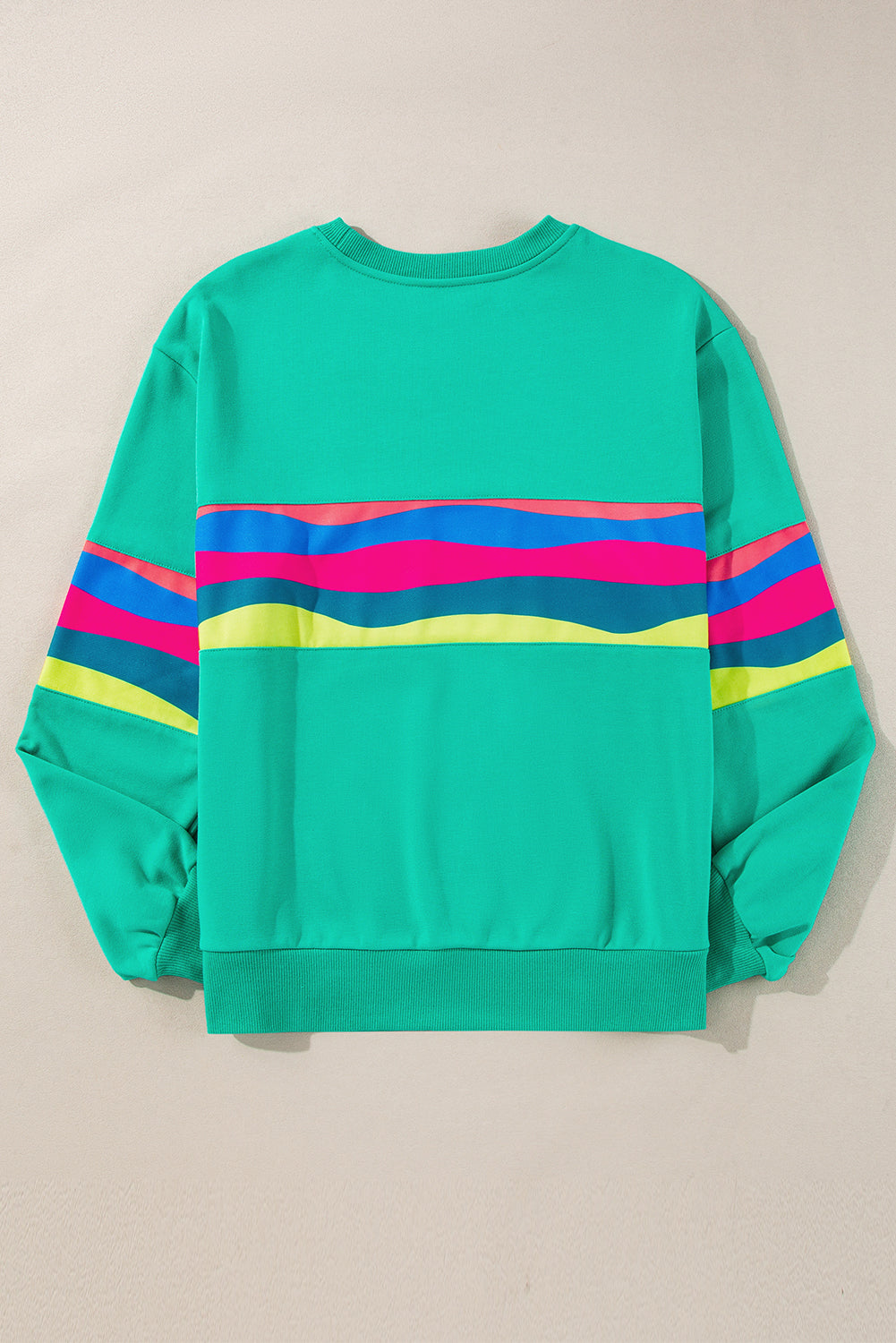 Threaded Pear Alora Striped Accent Long Sleeve Top