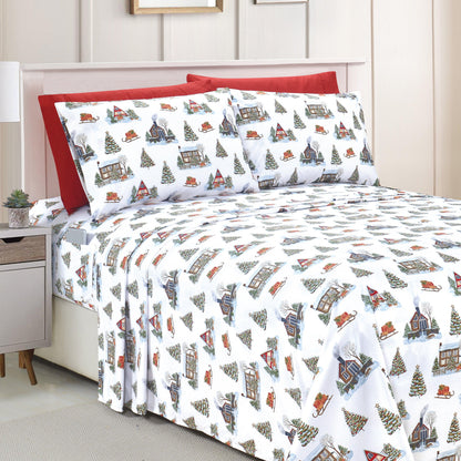 Elegant Comfort 6-Piece Christmas & Holiday Sheet Set - Soft as a Hotel Premium Quality