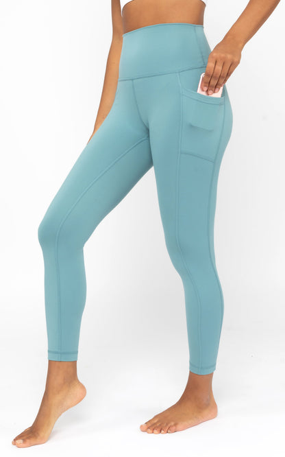 90 Degree by Reflex Lux Elastic Free High Waist Side Pocket 7/8 Ankle