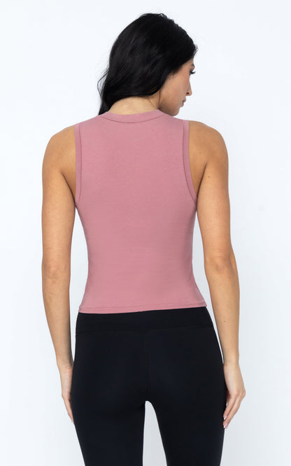 90 Degree by Reflex Airlite Cotton Mock Neck Tank