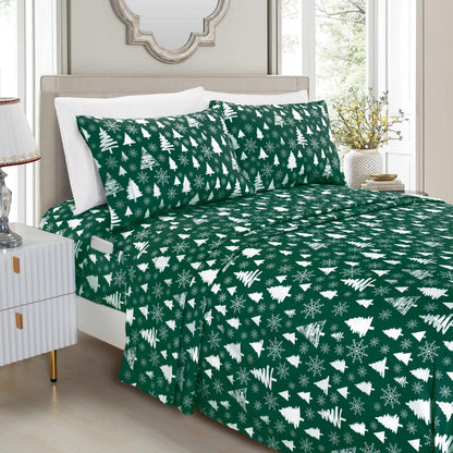 Elegant Comfort 6-Piece Christmas & Holiday Sheet Set - Soft as a Hotel Premium Quality