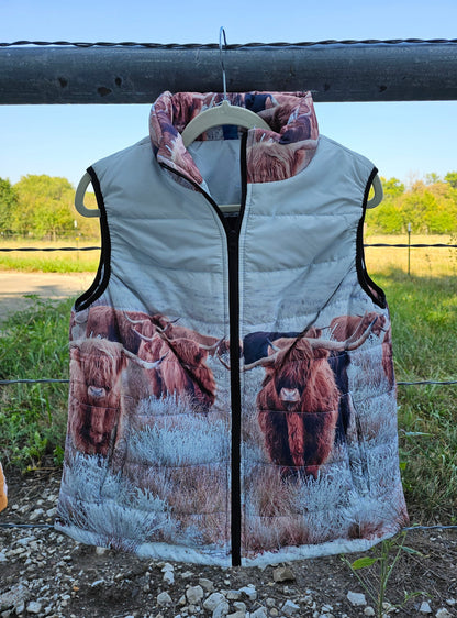 Baha Ranch Highland Herd Women's Puffy Vest