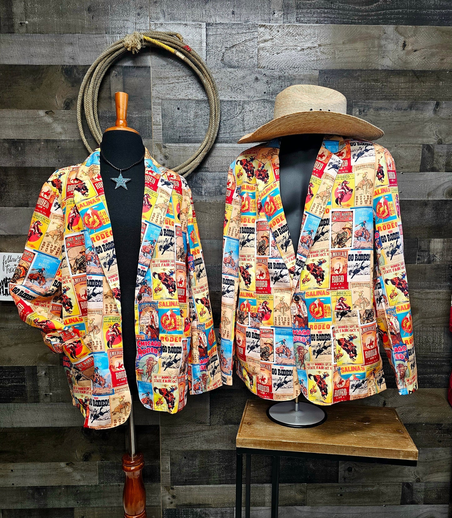 Baha Ranch Women's Vintage Rodeo Poster Blazer