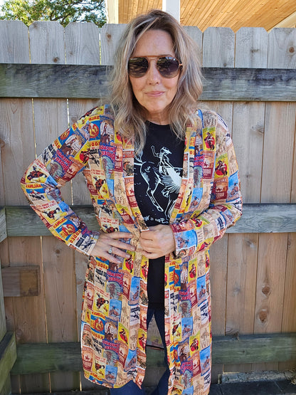 Baha Ranch Vintage Rodeo Poster Lightweight Cardigan